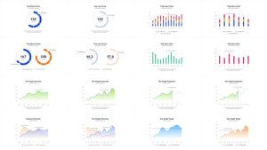 Infographics Charts Pack 2 Video Displays template preview
