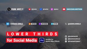 Videohive Lower Thirds for Social Media Elements template preview