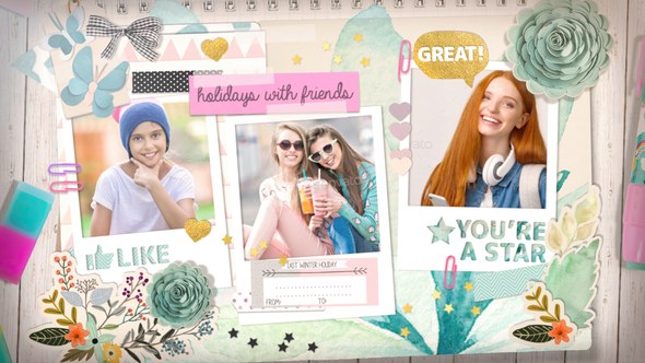 Videohive Family Memories - Kids Photo Album Video Displays template preview