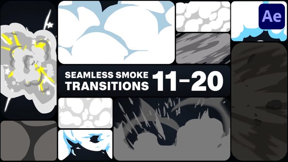 Videohive Seamless Smoke Explosions Transitions for After Effects Elements template preview
