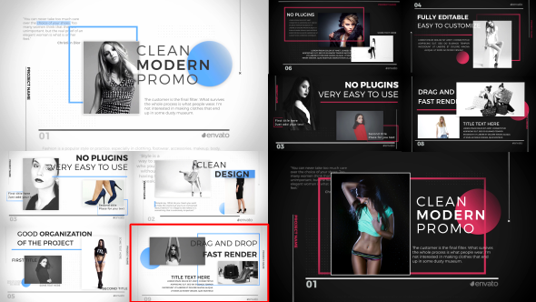 Clean Fashion Slideshow Video Displays template preview