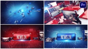 News Broadcast Opener Premiere Pro template preview