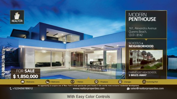 Videohive Real Estate Showcase Video Displays template preview