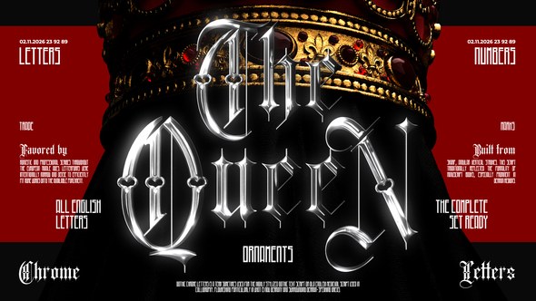 Videohive Gothic Chrome Animated Letters Titles template preview