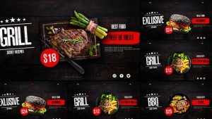Videohive BBQ  // Food Menu  // Barbecue Product Promo template preview