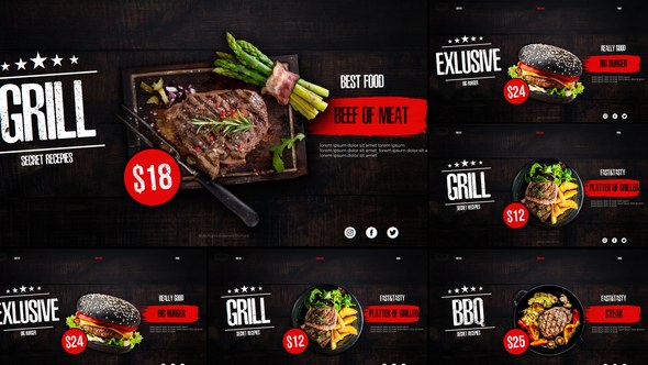 Videohive BBQ  // Food Menu  // Barbecue Product Promo template preview
