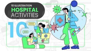 Videohive Hospital Activities Animated Ilustration Elements template preview