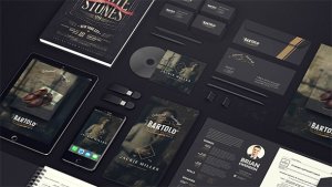 Black Mock-up Video Presentation Video Displays template preview