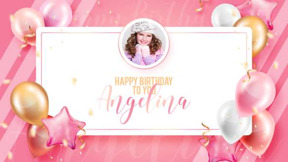Videohive Happy Birthday 3 Video Displays template preview