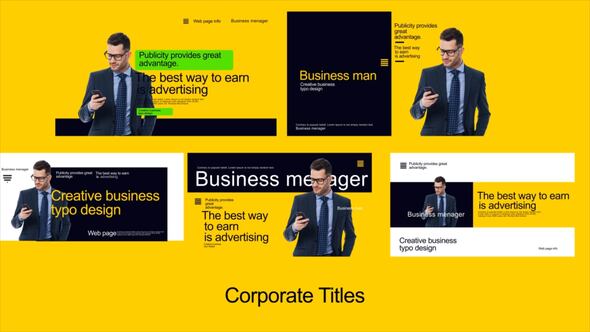 Videohive Corporate Titles Scene 59740787 Titles template preview