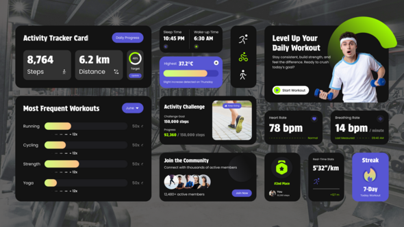 Videohive Sport Widget Elements template preview