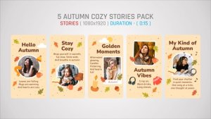 Videohive Autumn Cozy Stories Pack Video Displays template preview
