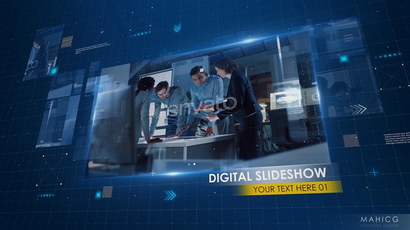Videohive Corporate Tech Slideshow Video Displays template preview