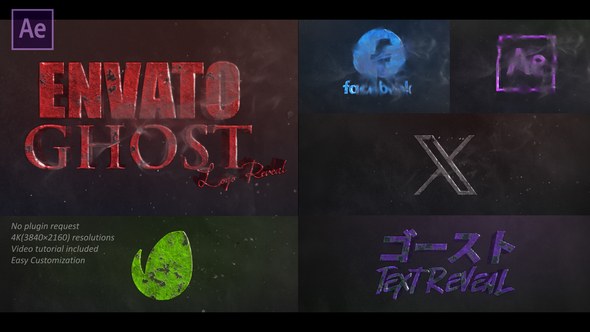 Videohive Ghost Smoke Logo Reveal Logo Stings template preview