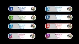 Videohive 3D social media button (No Plugin Required) Titles template preview