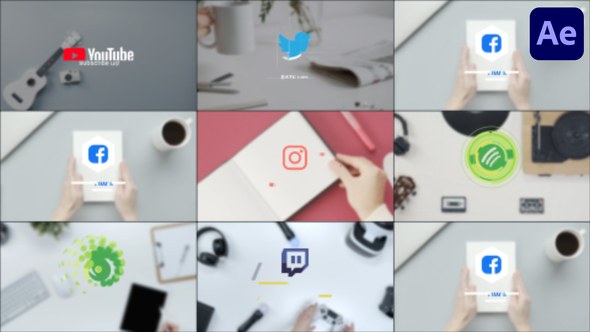 Flat Corporate Logos Video Displays template preview