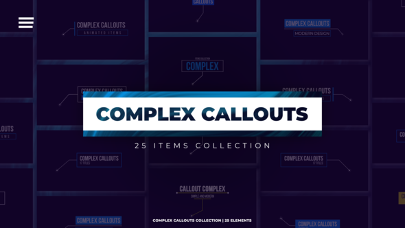 Videohive Complex CallOuts Titles template preview