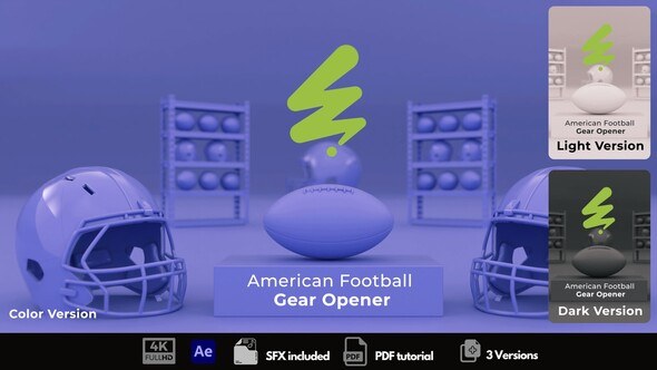 Videohive American Football Gear Opener Openers template preview