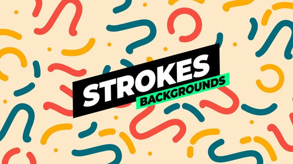 Videohive Strokes Backgrounds Elements template preview