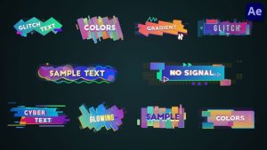 Videohive Colorful Glitch Lower Thirds & Titles [After Effects] Elements template preview