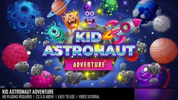 Videohive Kid Astronaut Adventure Openers template preview