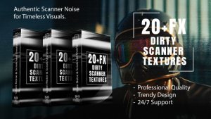 Videohive Dirty Scanner Textures вЂ“ Grain Noise & Scratched Overlay Pack Elements template preview