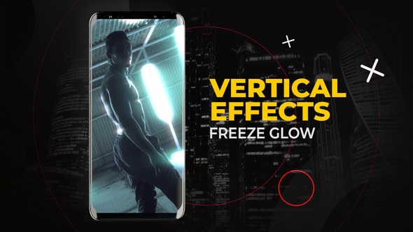 Videohive Vertical Freeze Glow Effects | After Effects Elements template preview