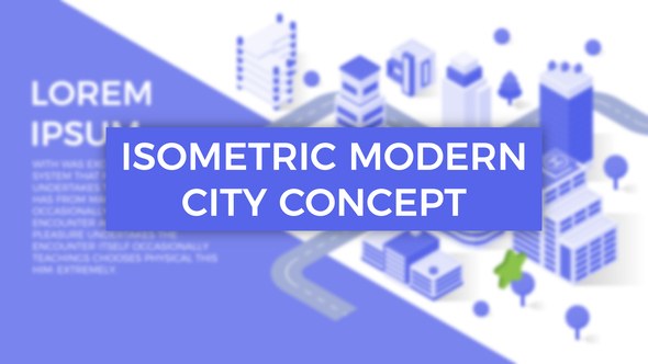 Videohive Isometric Modern City Concept Elements template preview