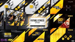 Future Fitness Opener V2.2 Video Displays template preview