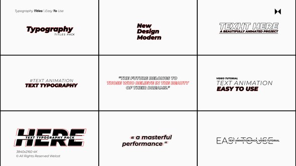Videohive 09 Typography Titles | After Effects Titles template preview