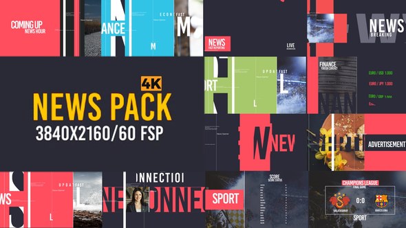 News Pack V2 Video Displays template preview