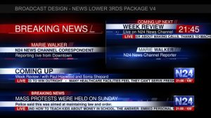 Broadcast Design - News Lower 3rds Package V4 Video Displays template preview