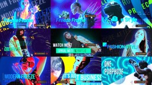 Trendy Freeze Frame Premiere Pro template preview