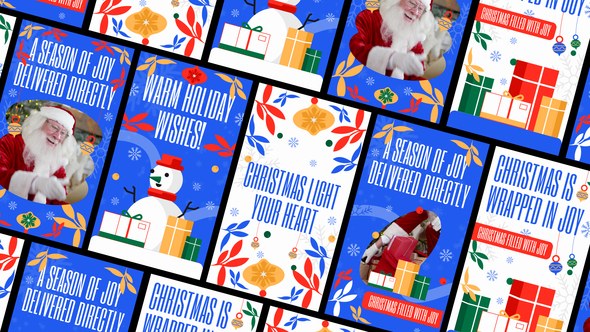 Videohive Christmas Greetings Social Media Story After Effect Video Displays template preview