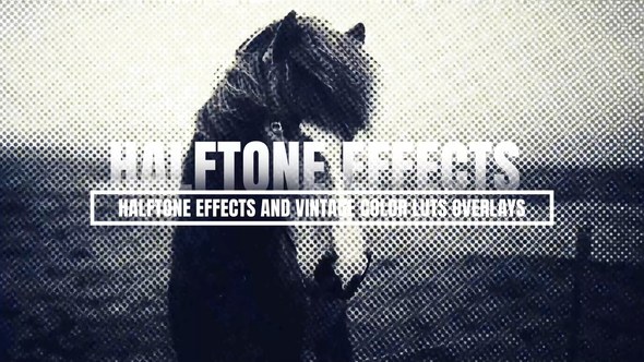 Videohive Halftone Effects And Vintage Color luts Overlays Elements template preview
