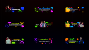 Videohive Glow Name Tag | Photo Lower Third Elements template preview