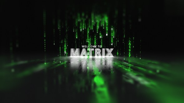 Videohive Inside Matrix Code Titles template preview
