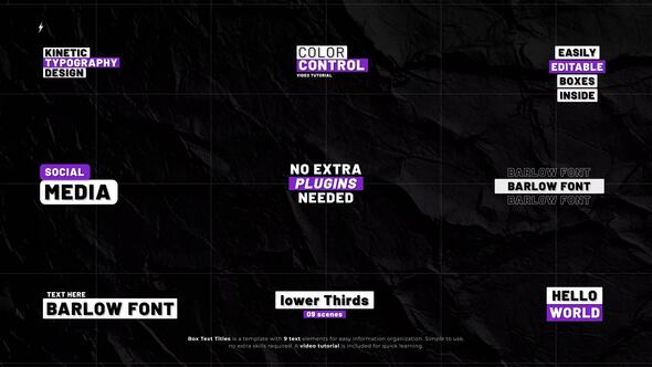 Videohive Box Text Titles | After Effects 57202629 Titles template preview