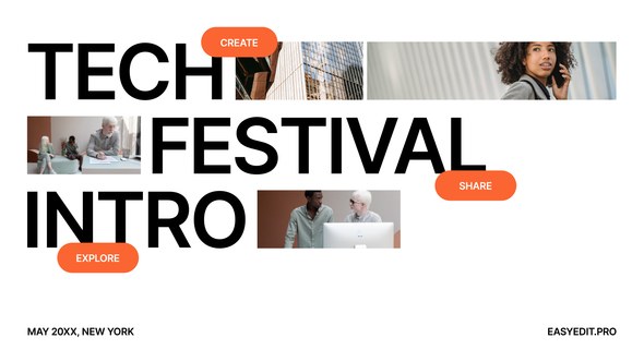 Videohive Tech Festival Intro Product Promo template preview