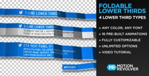 Foldable Lower Thirds Video Displays template preview