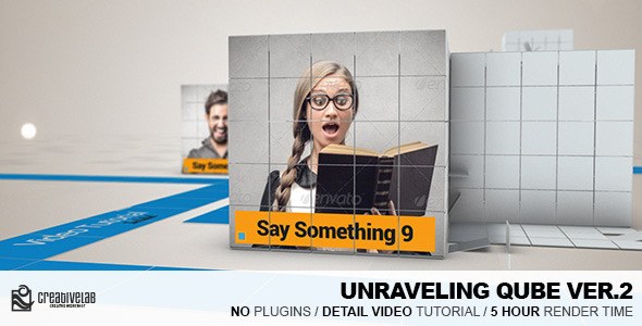 Videohive Unraveling Qube Ver.2 Openers template preview