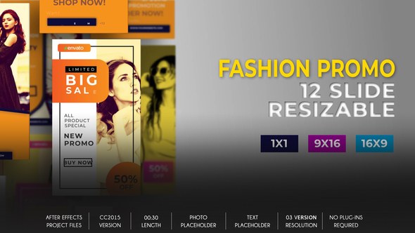 Videohive Fashion Promo Social B77 Product Promo template preview