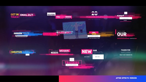 Videohive Creative Modern Titles Titles template preview