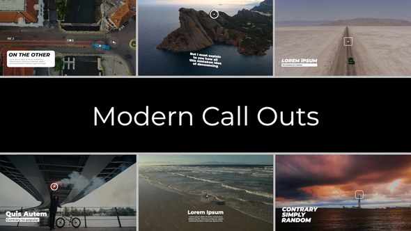 Videohive Modern Call Outs | After Effects Elements template preview