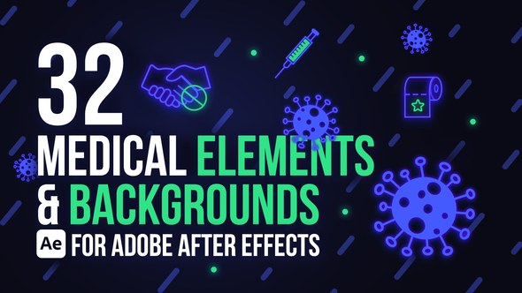 Videohive Medical Elements & Backgrounds Ae Elements template preview
