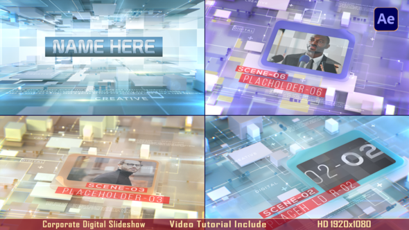 Videohive Corporate Sci-Fi Digital Slideshow Openers template preview