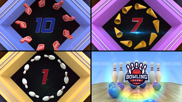 Videohive Bowling Countdown 2 Elements template preview