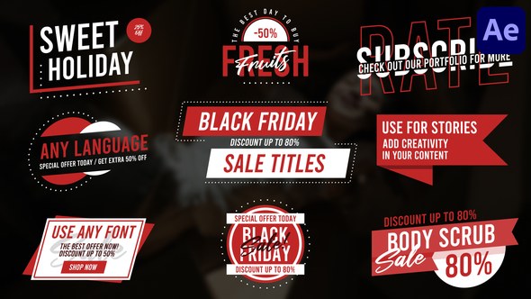 Videohive Black Friday Titles for After Effects Titles template preview