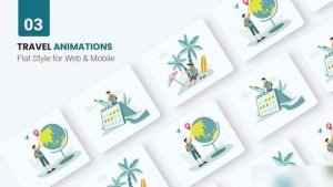 Videohive Travel Tour Animations - Flat Concept Openers template preview