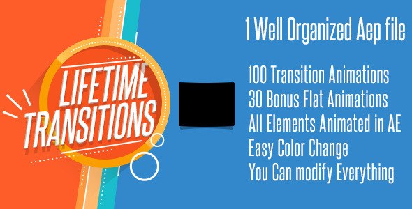 Lifetime Transitions Pack Video Displays template preview